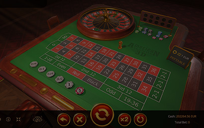 American Roulette 3D screen