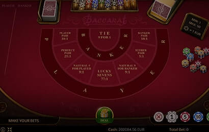 Baccarat 777 screen