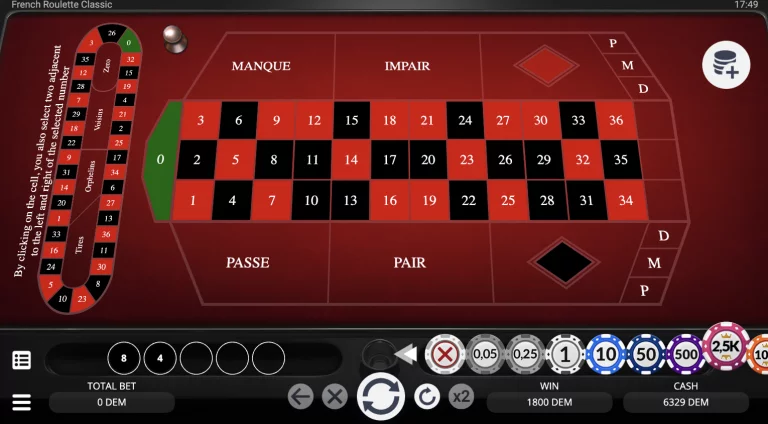 French Roulette Table