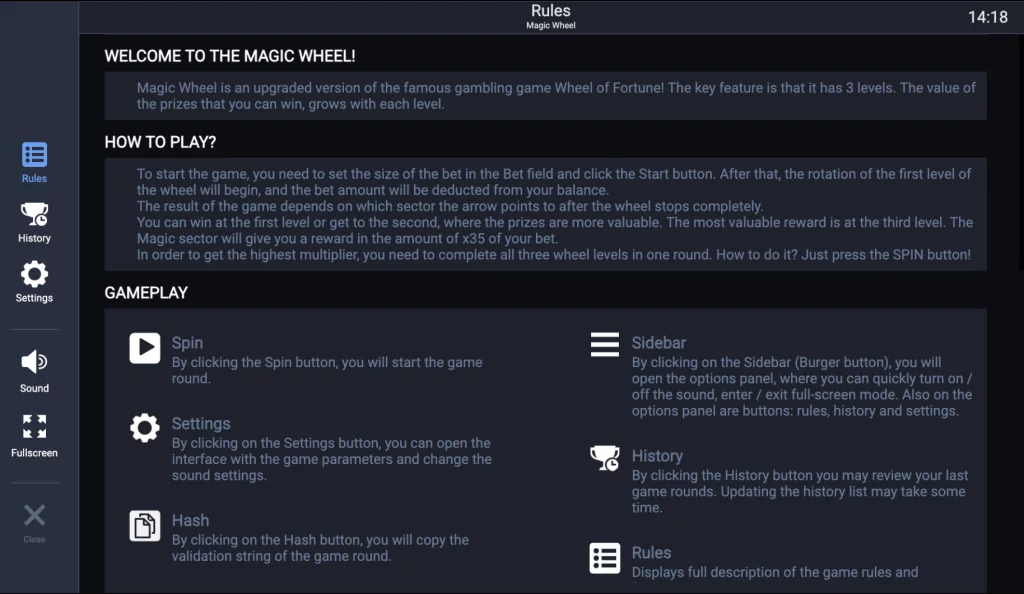 Magic Wheel Game Rules 