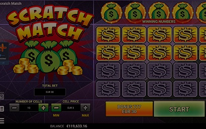 Scratch Match screen